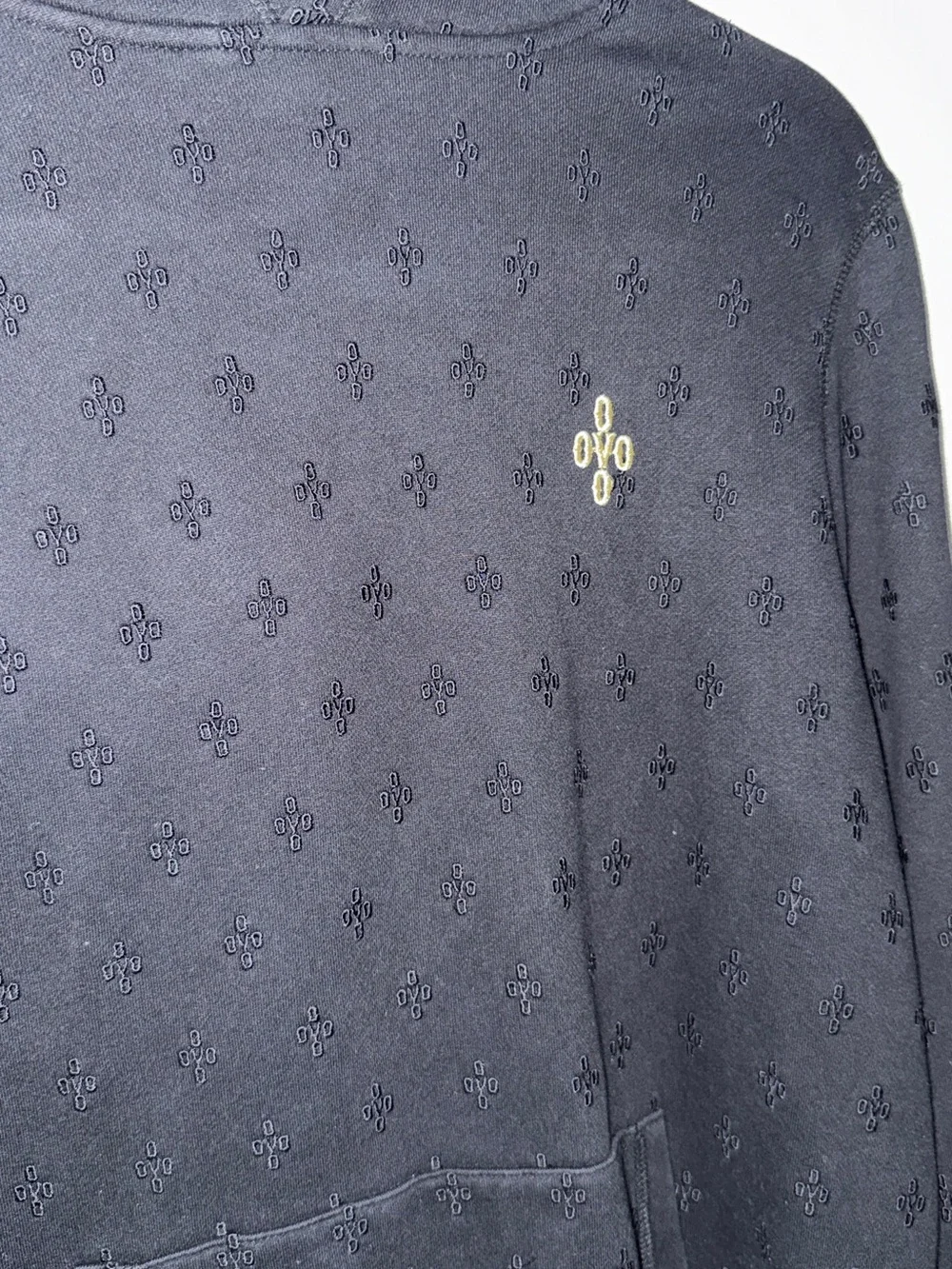 OVO October’s Very Own Black Monogram Hoodie